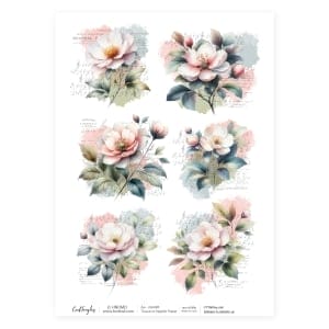 CrafTangles Decoupage Napkin / Tissue / Collage Paper - Spring Flowers 18