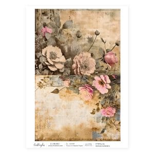 CrafTangles Decoupage Napkin / Tissue / Collage Paper - Vintage Flowers 8