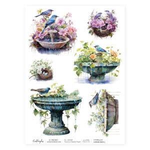 CrafTangles Decoupage Napkin / Tissue / Collage Paper - Summer Birds 3