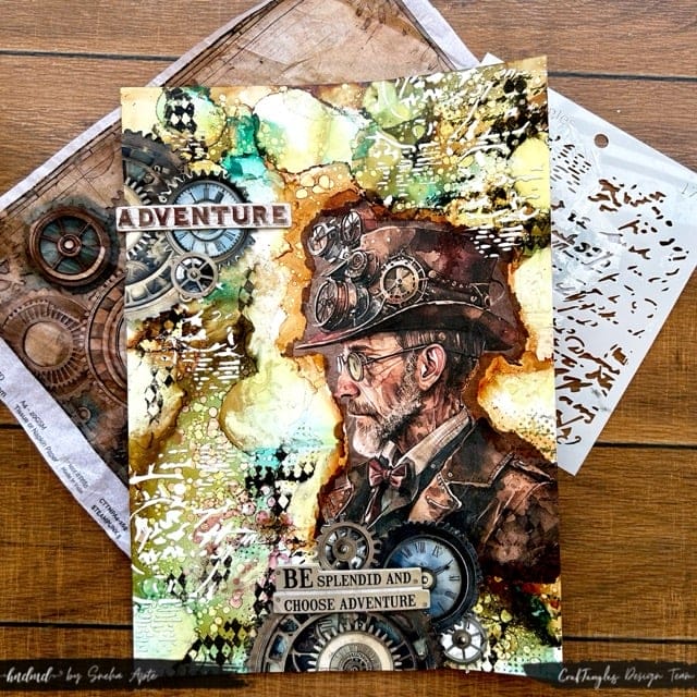 CrafTangles Decoupage Napkin / Tissue / Collage Paper - Steampunk 3 CrafTangles Decoupage Napkin / Tissue / Collage Paper - Steampunk 3 - Image 4