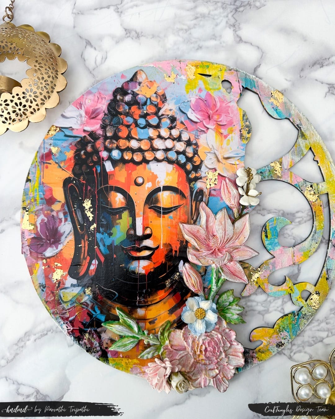 CrafTangles Decoupage Paper A4 - Buddha 1 craftangles buddha decoupage paper panel CrafTangles Decoupage Paper A4 - Buddha 1 - Image 3