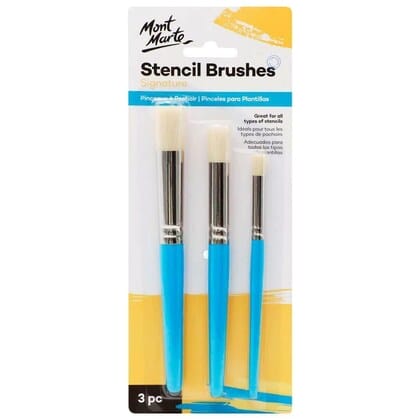 Mont Marte Stencil Brushes Signature (Set of 3 brushes) mont marte stencil brushes signature 3pc bmhs0007 Mont Marte Stencil Brushes Signature (Set of 3 brushes)
