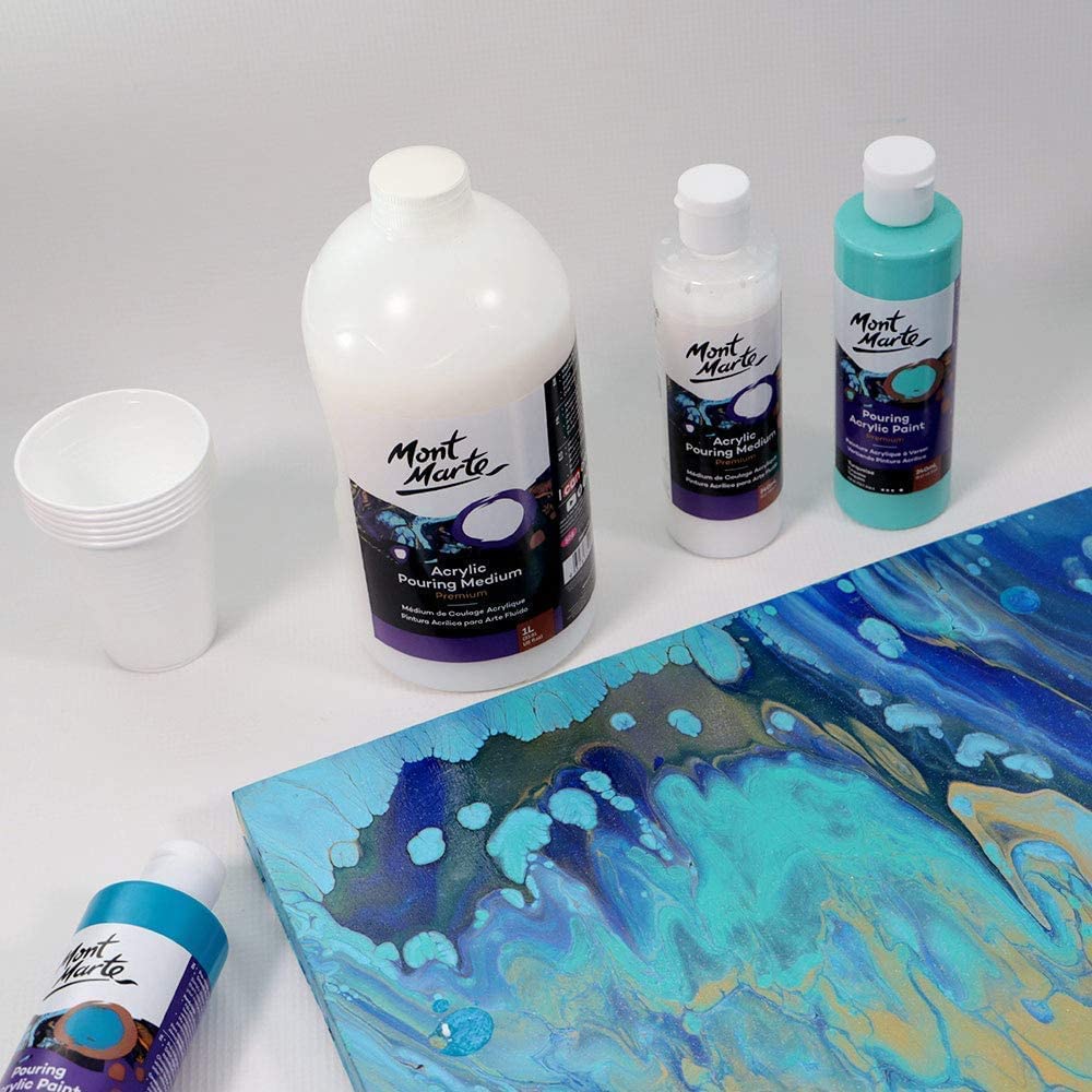 Mont Marte Pouring Medium 1 litre mont marte pouring medium 240ml PMPP6001 1 mont_marte_pouring_medium_240ml_PMPP6001_1