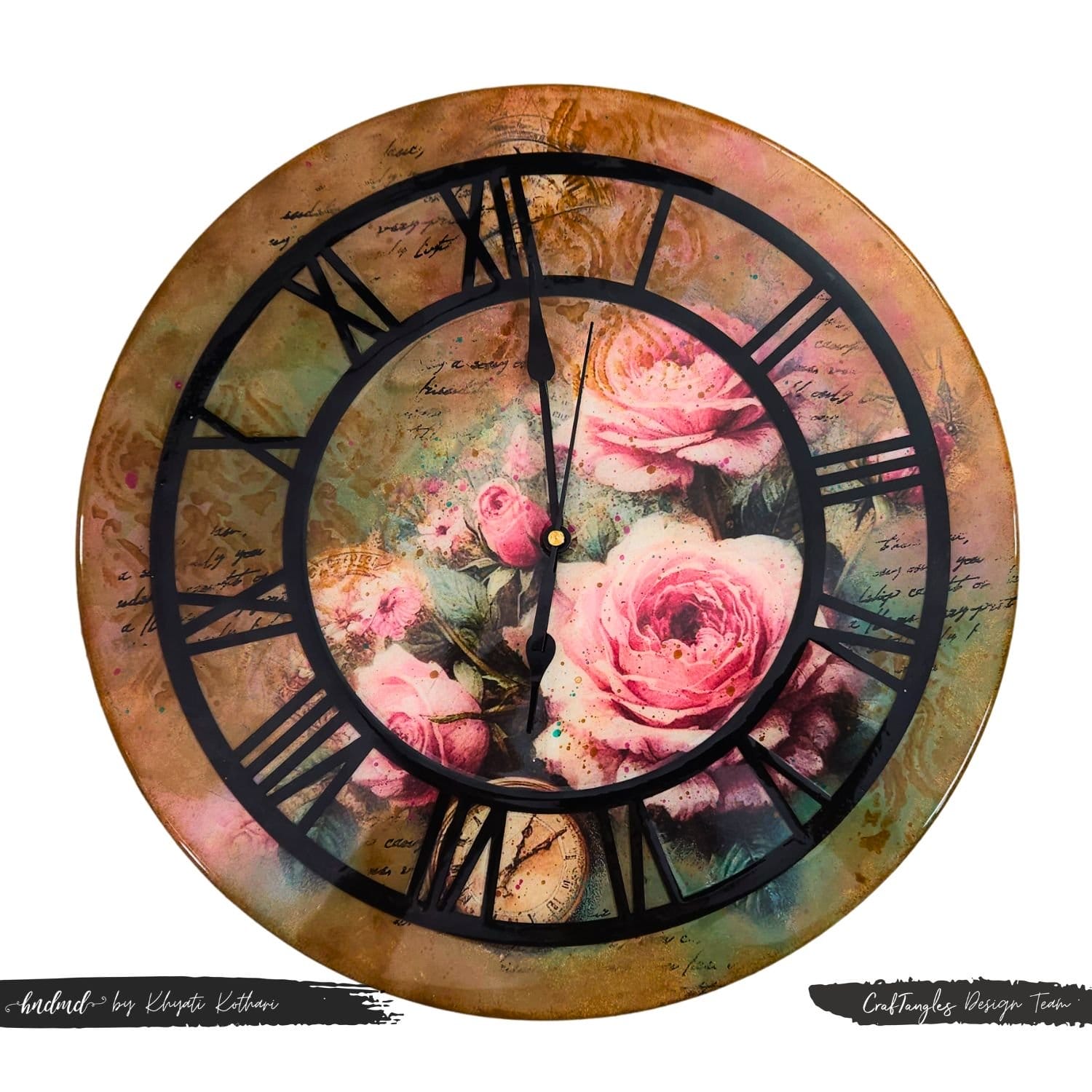 12 inch MDF Circle Clock Base MDF Decoupage Clock 12 inch MDF Circle Clock Base - Image 2