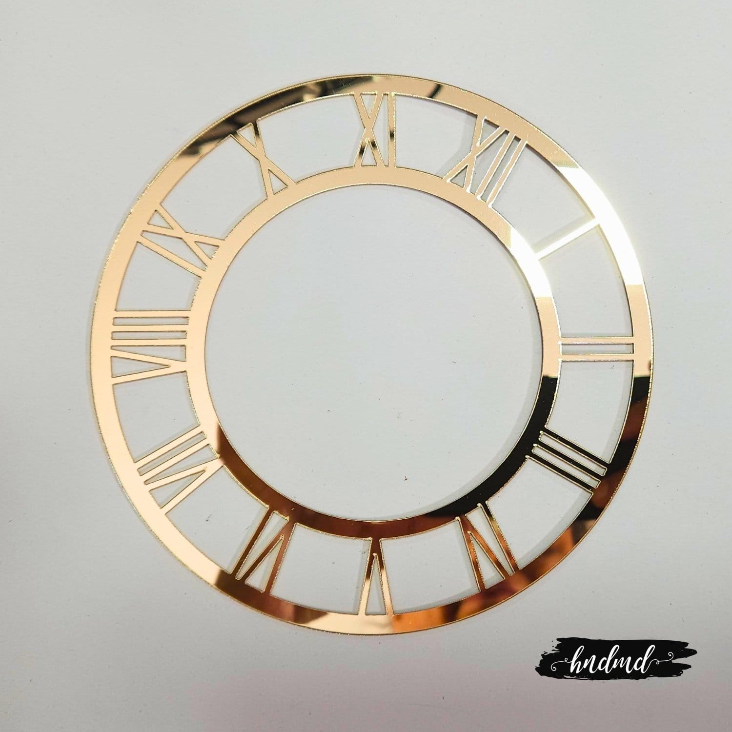 Acrylic Clock Frame – 8 inch Roman Numbers (Golden) acrylic clock frame roman gold Acrylic Clock Frame – 8 inch Roman Numbers (Golden)