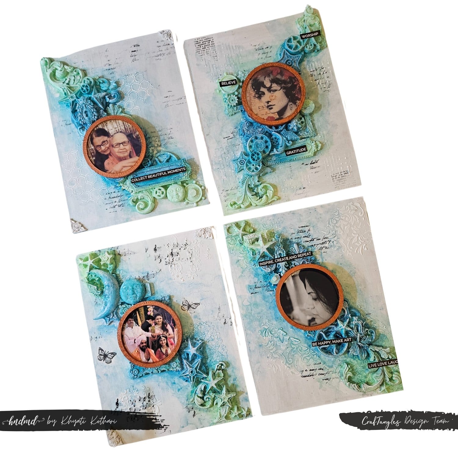 8 by 10 inches MDF Rectangle Base craftangles patina demo 8 by 10 inches MDF Rectangle Base - Image 2