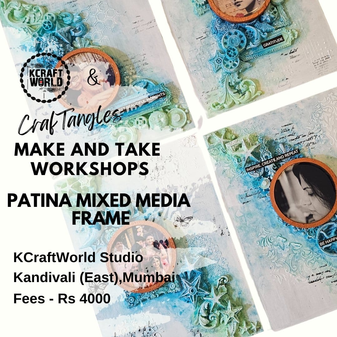 CrafTangles Patina Mixed Media Workshop in Kandivali East Mumbai 18th May 2025 CrafTangles Patina Mixed Media Workshop in Kandivali East Mumbai 18th May 2025
