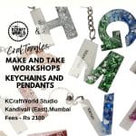 CrafTangles Resin Pendants and Keychains Workshop in Kandivali East Mumbai 10,11 and 12th June 2025