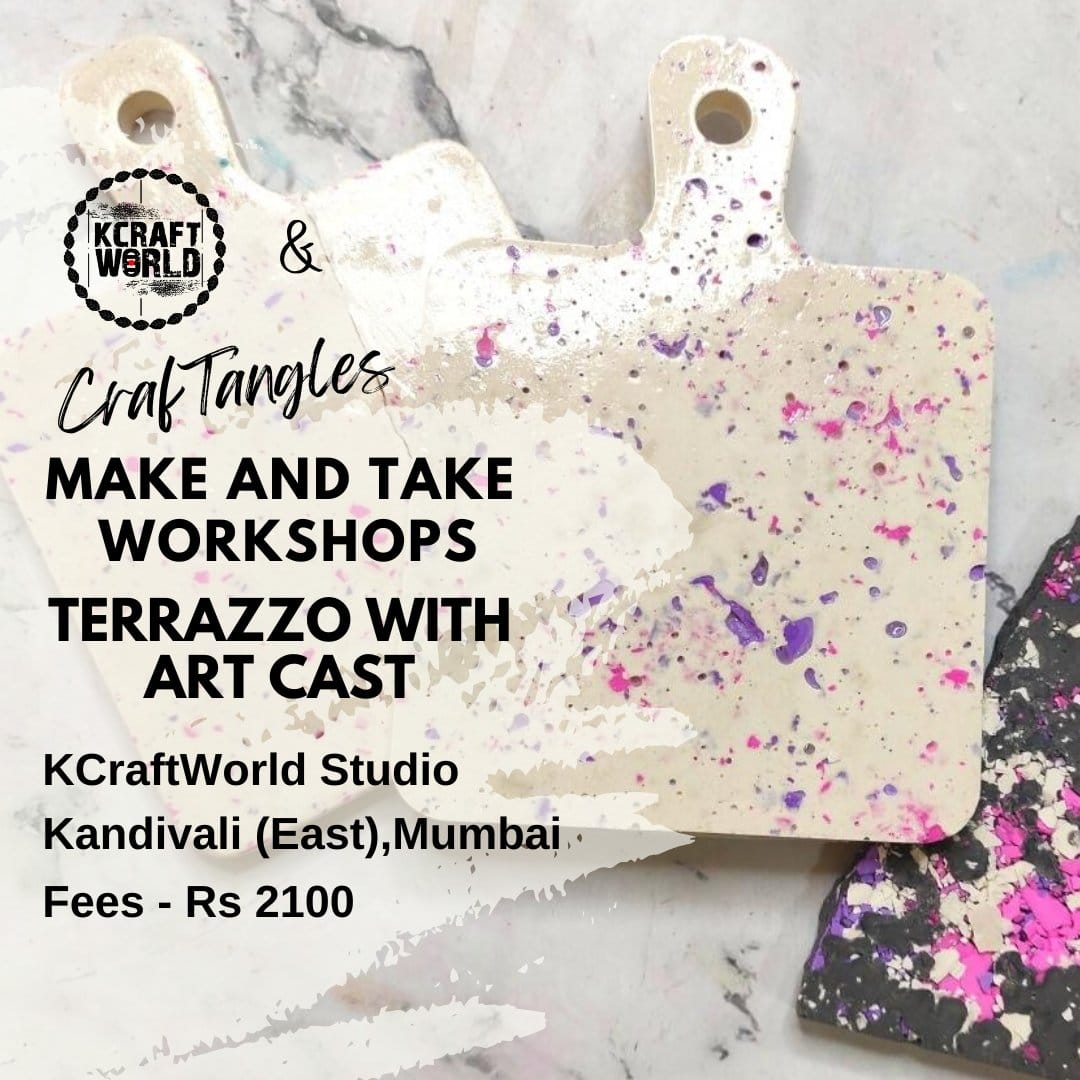 CrafTangles Terrazzo Art Cast Workshop in Kandivali East Mumbai on 17 and 18 June 2025 CrafTangles Terazzo Art Cast Workshop CrafTangles Terrazzo Art Cast Workshop in Kandivali East Mumbai on 17 and 18 June 2025