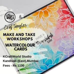 CrafTangles Watercolour Cards with Embossing Workshop in Kandivali East Mumbai on 3 June 2025