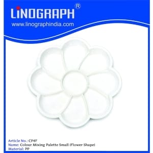 Linograph Colour Mixing Plate / Palette - Flower Small