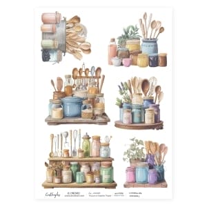 CrafTangles Decoupage Napkin / Tissue / Collage Paper - Kitchen 3