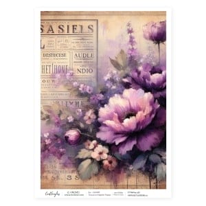 CrafTangles Decoupage Napkin / Tissue / Collage Paper - Vintage Flowers 12