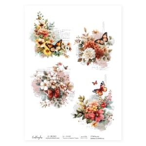 CrafTangles Decoupage Napkin / Tissue / Collage Paper - Spring Flowers 20