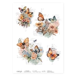 CrafTangles Decoupage Napkin / Tissue / Collage Paper - Spring Flowers 21