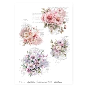 CrafTangles Decoupage Napkin / Tissue / Collage Paper - Spring Flowers 22