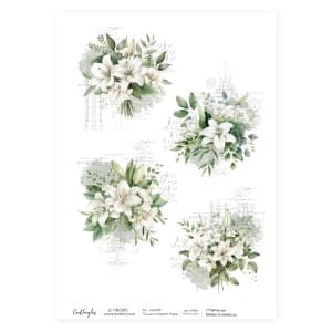 CrafTangles Decoupage Napkin / Tissue / Collage Paper - Spring Flowers 23