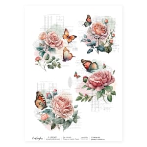 CrafTangles Decoupage Napkin / Tissue / Collage Paper - Spring Flowers 24