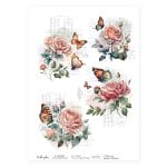 CrafTangles Decoupage Napkin / Tissue / Collage Paper - Spring Flowers 24