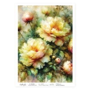 CrafTangles Decoupage Napkin / Tissue / Collage Paper - Vintage Flowers 15