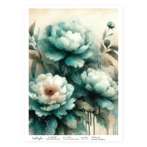 CrafTangles Decoupage Napkin / Tissue / Collage Paper - Vintage Flowers 17