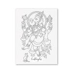 Kalamkari Ganesha - Pre Marked DIY Canvas for Painting