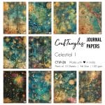 CrafTangles Journal Papers (A6 pack of 10 sheets) - Celestial 1
