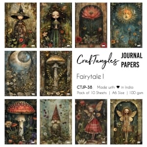 CrafTangles Journal Papers (A6 pack of 10 sheets) - Fairytale 1