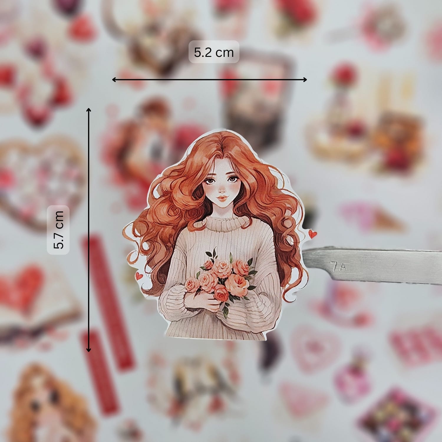 CrafTangles Precut Journal Stickers - Sweet Love 2 (Pack of 42 stickers) - Image 2