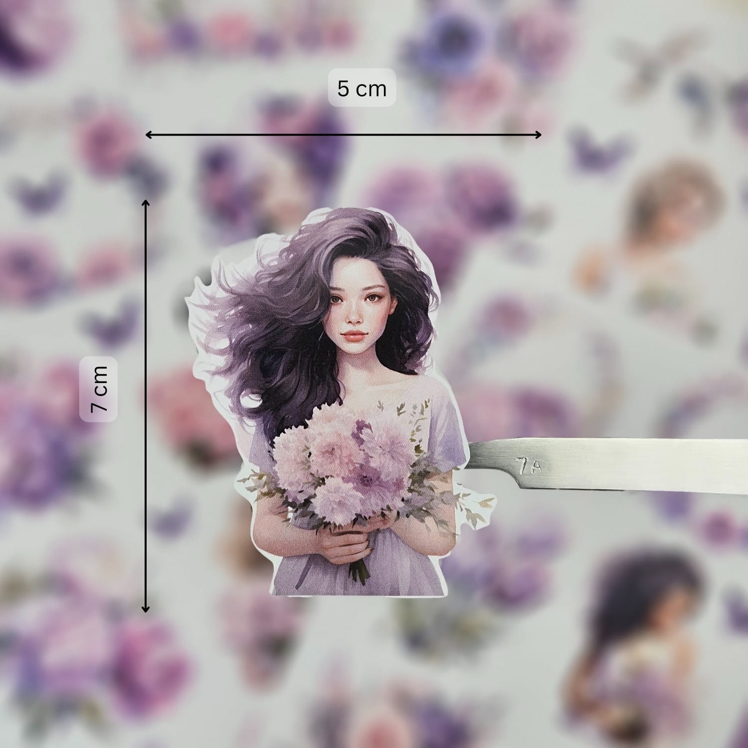 CrafTangles Precut Journal Stickers - Spring Girls 6 (Pack of 48 stickers) CTPCS 26 Spring Girls 06 CrafTangles Precut Journal Stickers 2 CrafTangles Precut Journal Stickers - Spring Girls 6 (Pack of 48 stickers) - Image 2