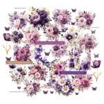 CrafTangles Precut Journal Stickers - Spring Flowers 5 (Pack of 42 stickers)