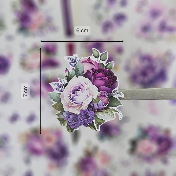 CrafTangles Precut Journal Stickers - Spring Flowers 6 (Pack of 42 stickers) - Image 2