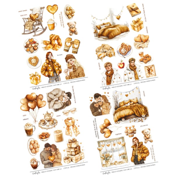 CrafTangles Precut Journal Stickers - Cozy Vibes 3 (Pack of 58 stickers) - Image 3