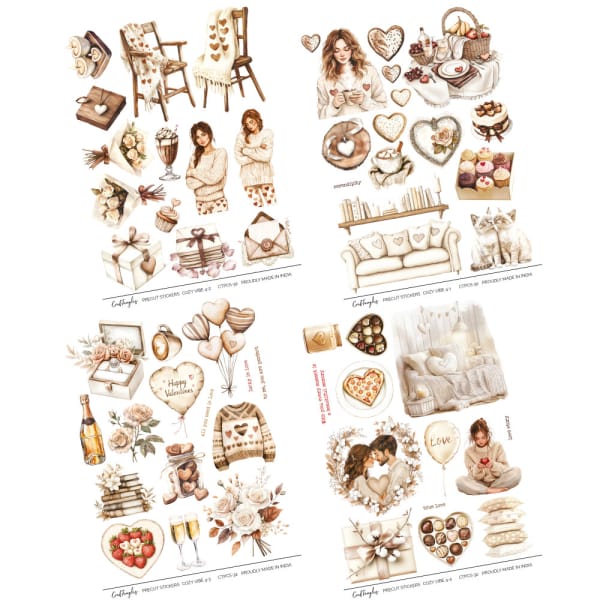 CrafTangles Precut Journal Stickers - Cozy Vibes 4 (Pack of 57 stickers) - Image 3