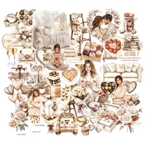 CrafTangles Precut Journal Stickers - Cozy Vibes 4 (Pack of 57 stickers)