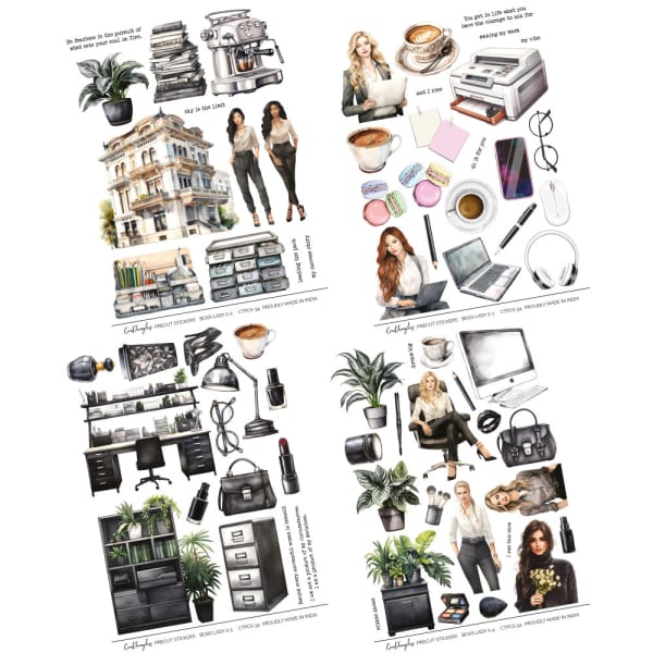 CrafTangles Precut Journal Stickers - Boss Lady 2 (Pack of 69 stickers) - Image 3