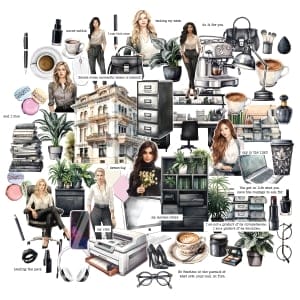 CrafTangles Precut Journal Stickers - Boss Lady 2 (Pack of 69 stickers)