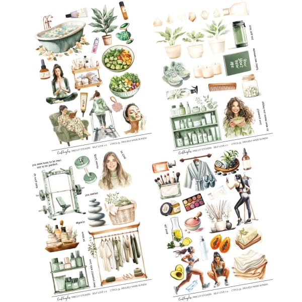 CrafTangles Precut Journal Stickers - Self Love 1(Pack of 75 stickers) - Image 3