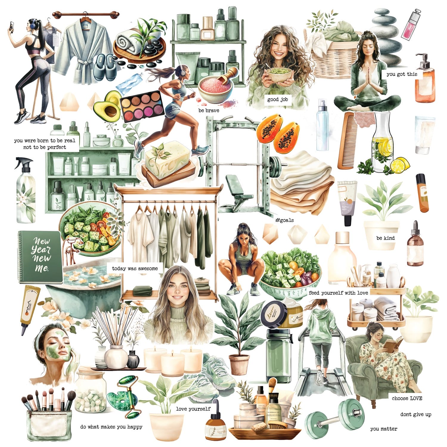 CrafTangles Precut Journal Stickers - Self Love 1(Pack of 75 stickers) CTPCS 35 Self Love 01 CrafTangles Precut Journal Stickers 1 CrafTangles Precut Journal Stickers - Self Love 1(Pack of 75 stickers)