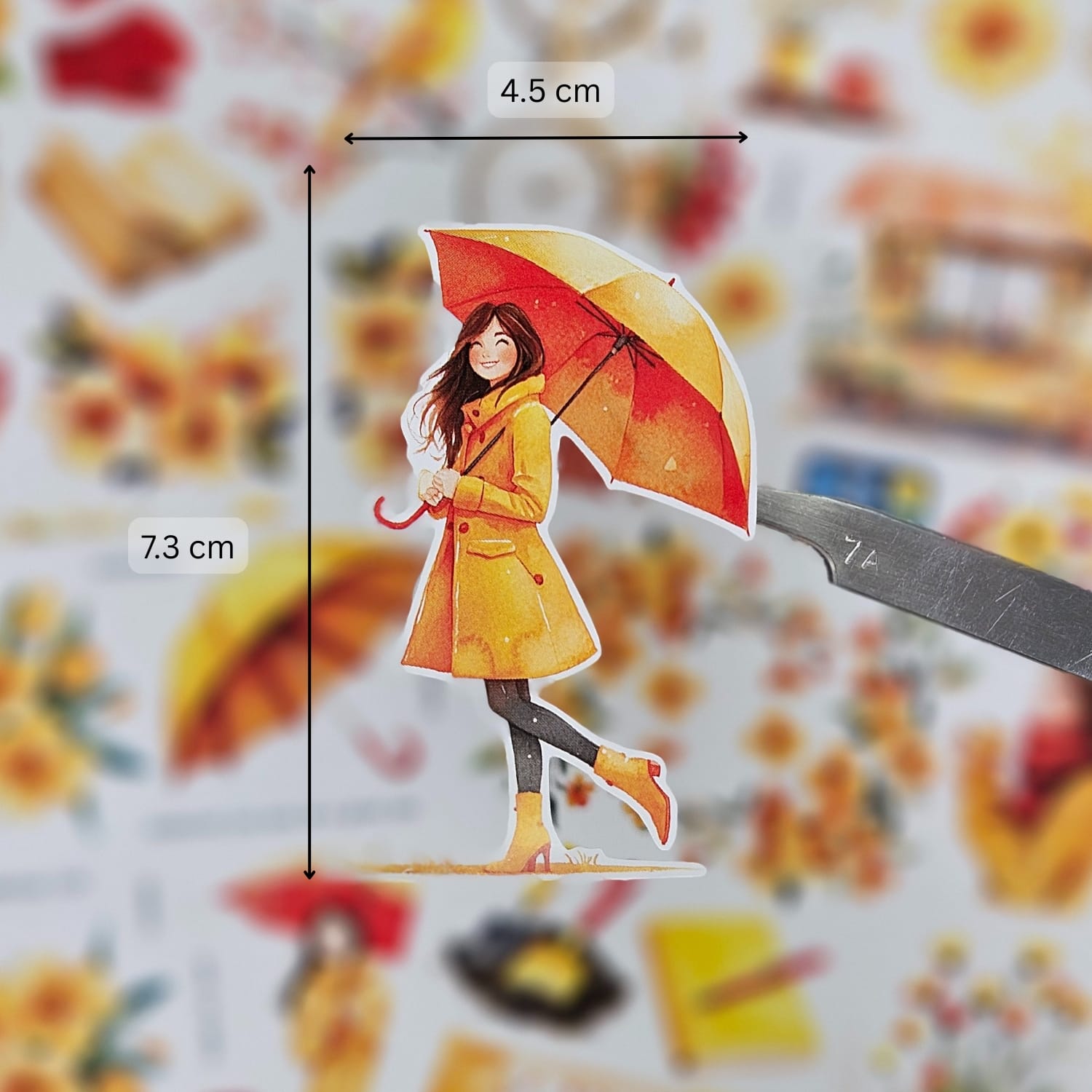 CrafTangles Precut Journal Stickers - Spring Girls 7 (Pack of 60 stickers) CTPCS 37 Spring Girls 07 CrafTangles Precut Journal Stickers 2 CrafTangles Precut Journal Stickers - Spring Girls 7 (Pack of 60 stickers) - Image 2