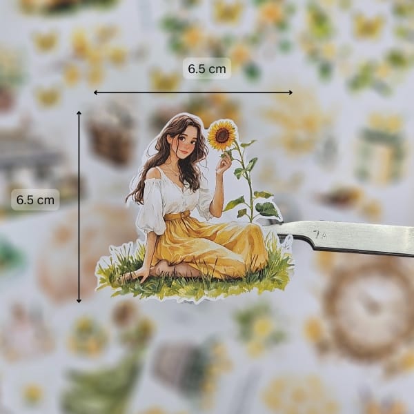 CrafTangles Precut Journal Stickers - Spring Girls 8 (Pack of 58 stickers) - Image 2