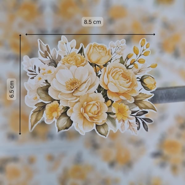 CrafTangles Precut Journal Stickers - Spring Flowers 7 (Pack of 38 stickers) - Image 2