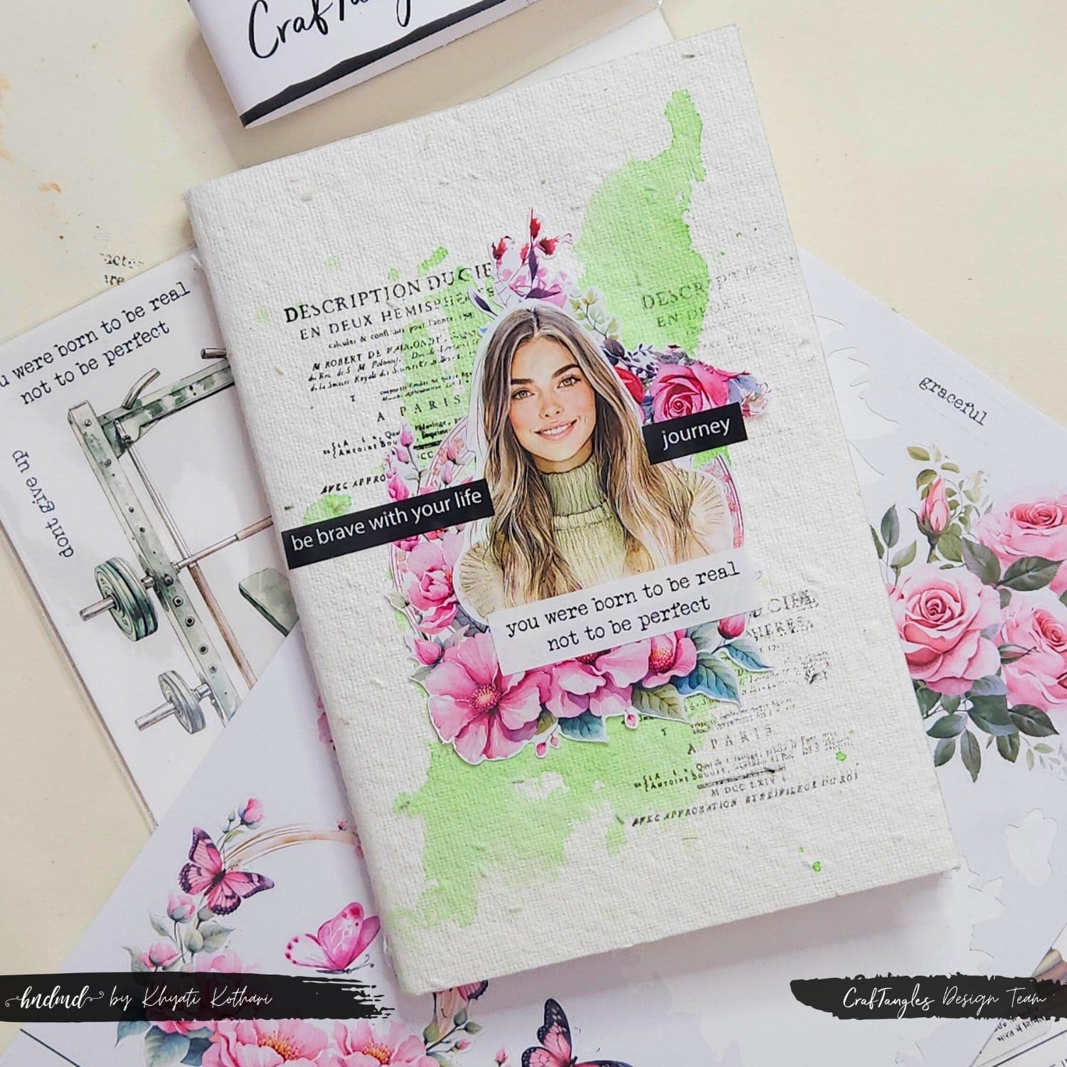 CrafTangles Precut Journal Stickers - Self Love 1(Pack of 75 stickers) CrafTangles 4by6inch Journal 1 CrafTangles Precut Journal Stickers - Self Love 1(Pack of 75 stickers) - Image 5