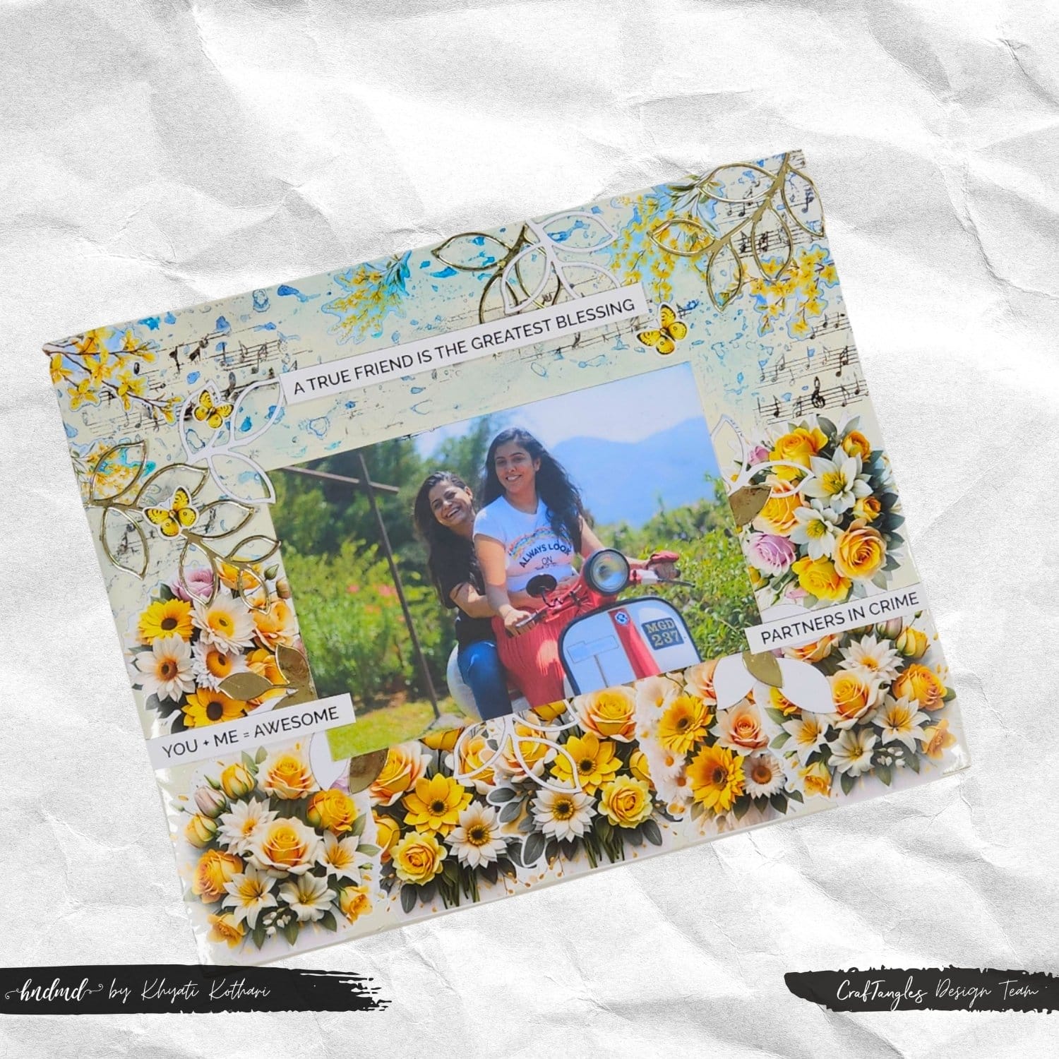 CrafTangles Photopolymer Stamps - Musical Notes CrafTangles Floral Frame CrafTangles Photopolymer Stamps - Musical Notes - Image 3