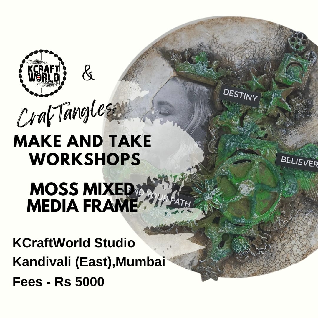 CrafTangles Moss Mixed Media Workshop in Kandivali East Mumbai 14th June 2025