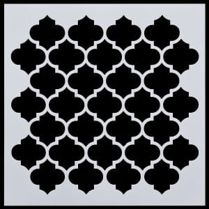 6 by 6 inches Stencil - Pattern 1
