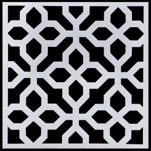 6 by 6 inches Stencil - Pattern 3