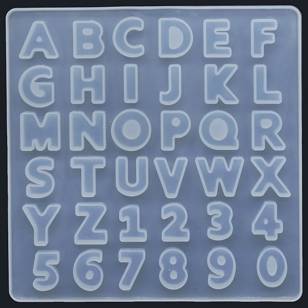 Small Alpahbets Silicone Mould and Numbers