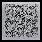 6 by 6 inches Stencil - Rose Pattern
