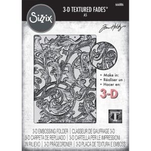 Sizzix 3D A5 Texture Fades Embossing Folder By Tim Holtz - Entangled